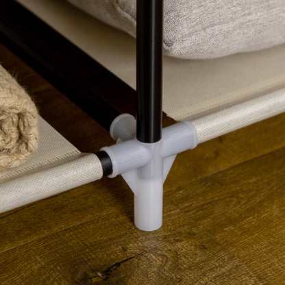 Fabric Wardrobe, Closet with Clothes Rods, 8 Tiers, Foldable Closet, Folding Wardrobe for Bedroom, Hallway, Non-Woven Fabric, Beige, 125 x 43 x 162.5 cm