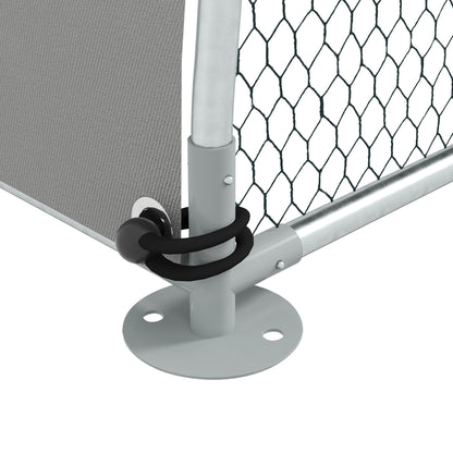 Large Chicken Coop Kennel Outdoor Aviary 5.75m² UV-Resistant Roof, Wire Mesh Enclosure 3.04L x 1.9W x 2.2H m, UV-Resistant Roof, Galvanized Steel, Lockable Door, Silver