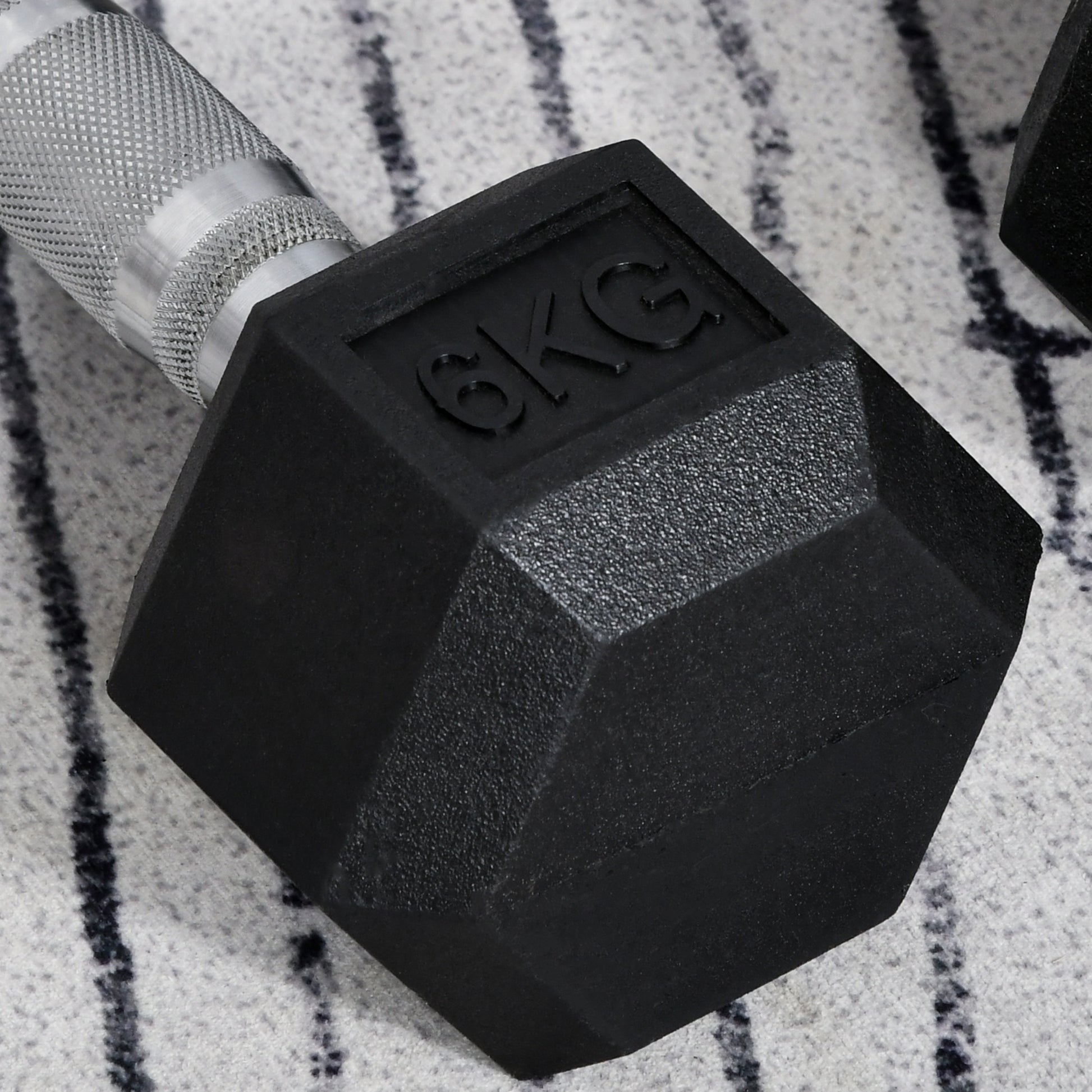 Dumbbell Set, 2-Pack Dumbbells with Knurled Grip, Cast Iron Dumbbell Set, 2 x 6 kg, Dumbbells for Men and Women, Dumbbell Set for Home, Gym, Strength Training