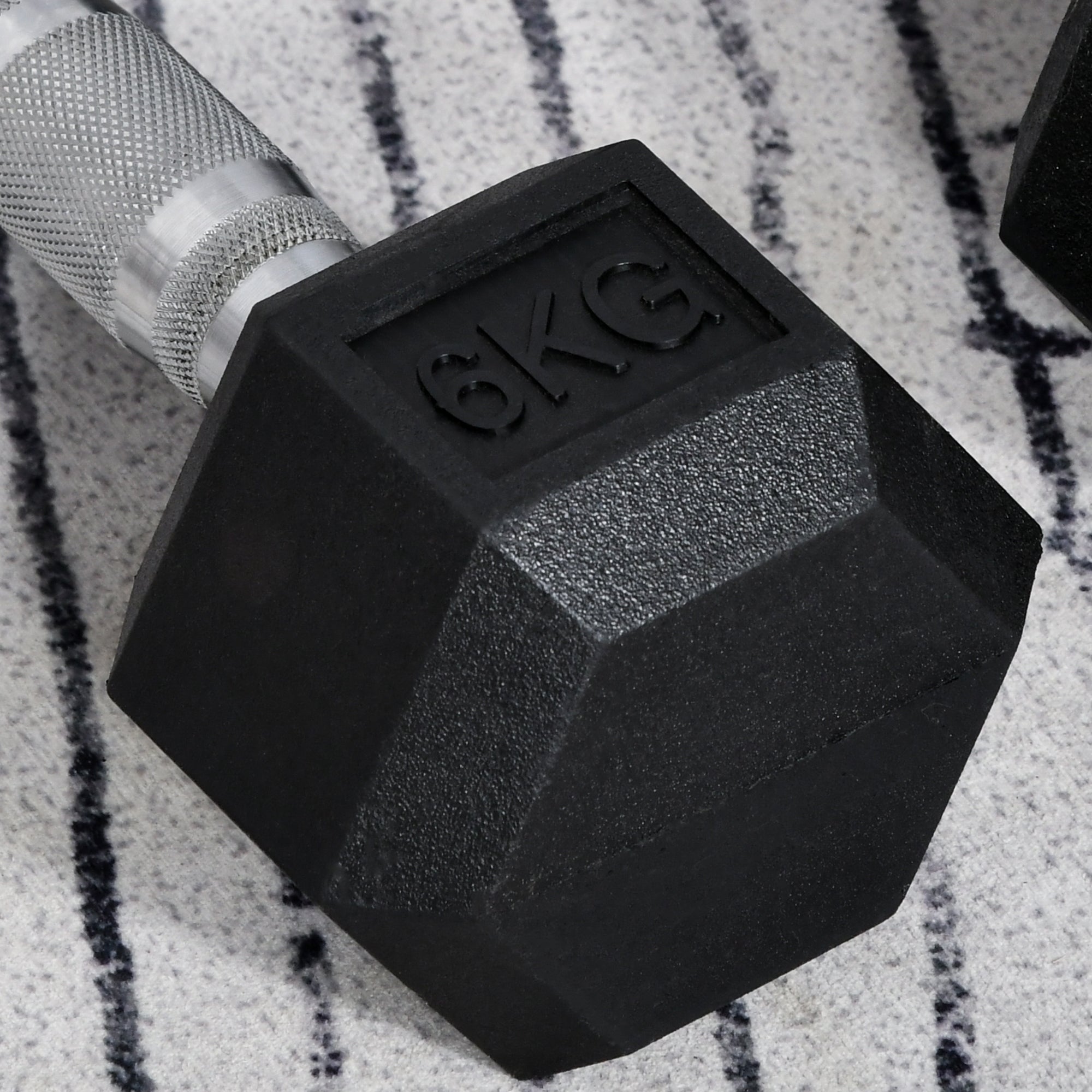 Dumbbell Set, 2-Pack Dumbbells with Knurled Grip, Cast Iron Dumbbell Set, 2 x 6 kg, Dumbbells for Men and Women, Dumbbell Set for Home, Gym, Strength Training