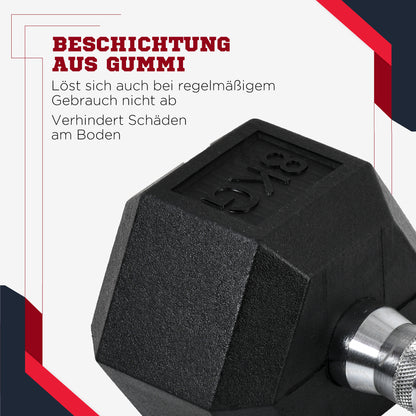 Dumbbell Set, 2-Pack Dumbbells with Knurled Grip, Cast Iron Dumbbell Set, 2 x 6 kg, Dumbbells for Men and Women, Dumbbell Set for Home, Gym, Strength Training