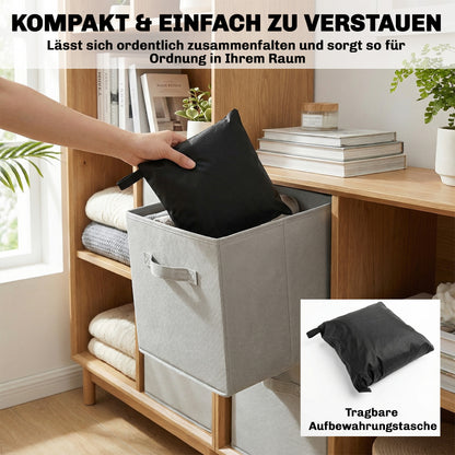 Round Patio Furniture Cover – 420D Waterproof Oxford, UV30+ Protection, Fits Round Tables & Stacked Chairs Ø84.3" x 27.6", Black