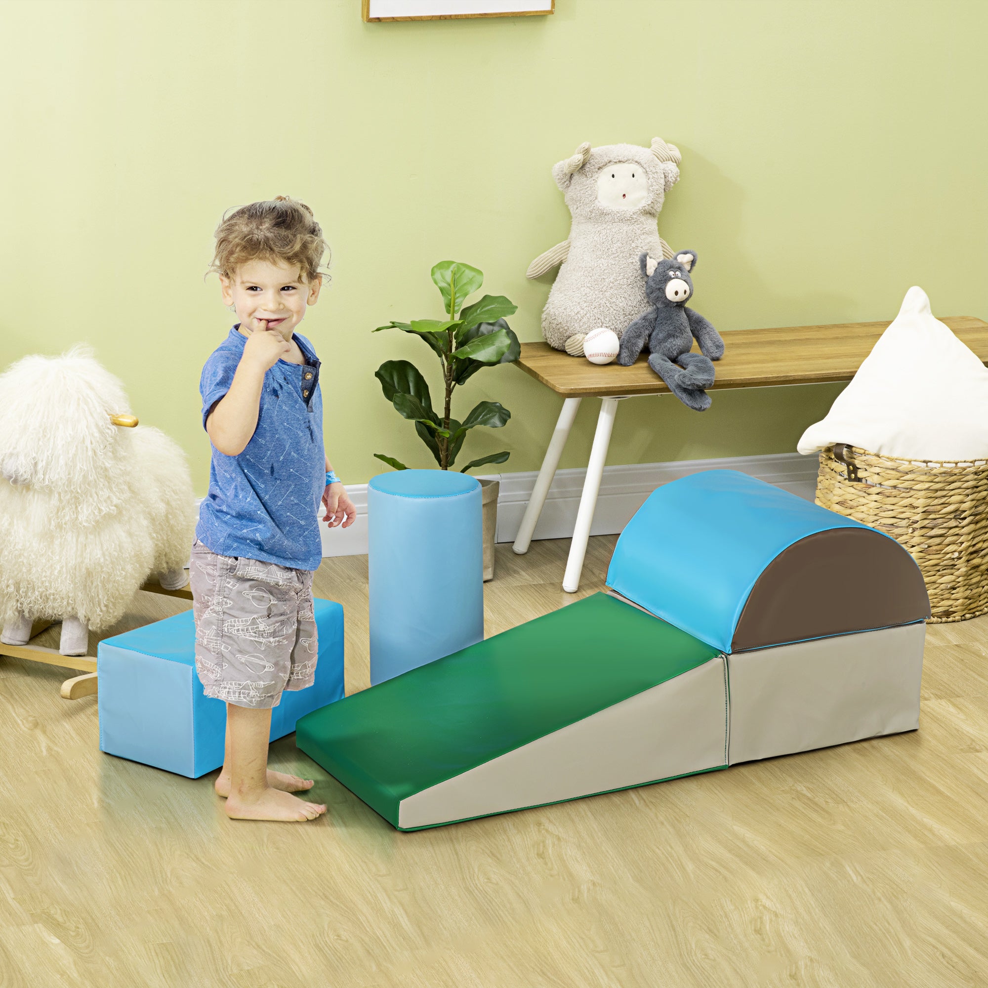5 Piece Soft Building Blocks for Children Climbing Building Blocks Soft Foam Building Blocks Giant Building Blocks Foam Blocks Building Block Set Building Blocks for Babies & Toddlers Multicolor