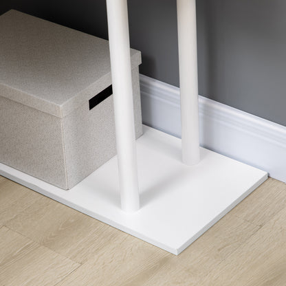 Corner Desk with Storage Shelves Modern Contemporary Design L-Shaped Computer Desk Wooden Shelves 120 x 80 x 176 cm White