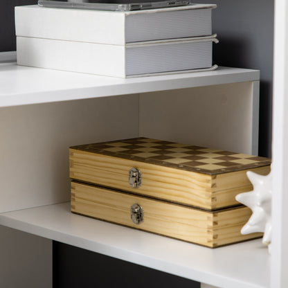 Corner Desk with Storage Shelves Modern Contemporary Design L-Shaped Computer Desk Wooden Shelves 120 x 80 x 176 cm White