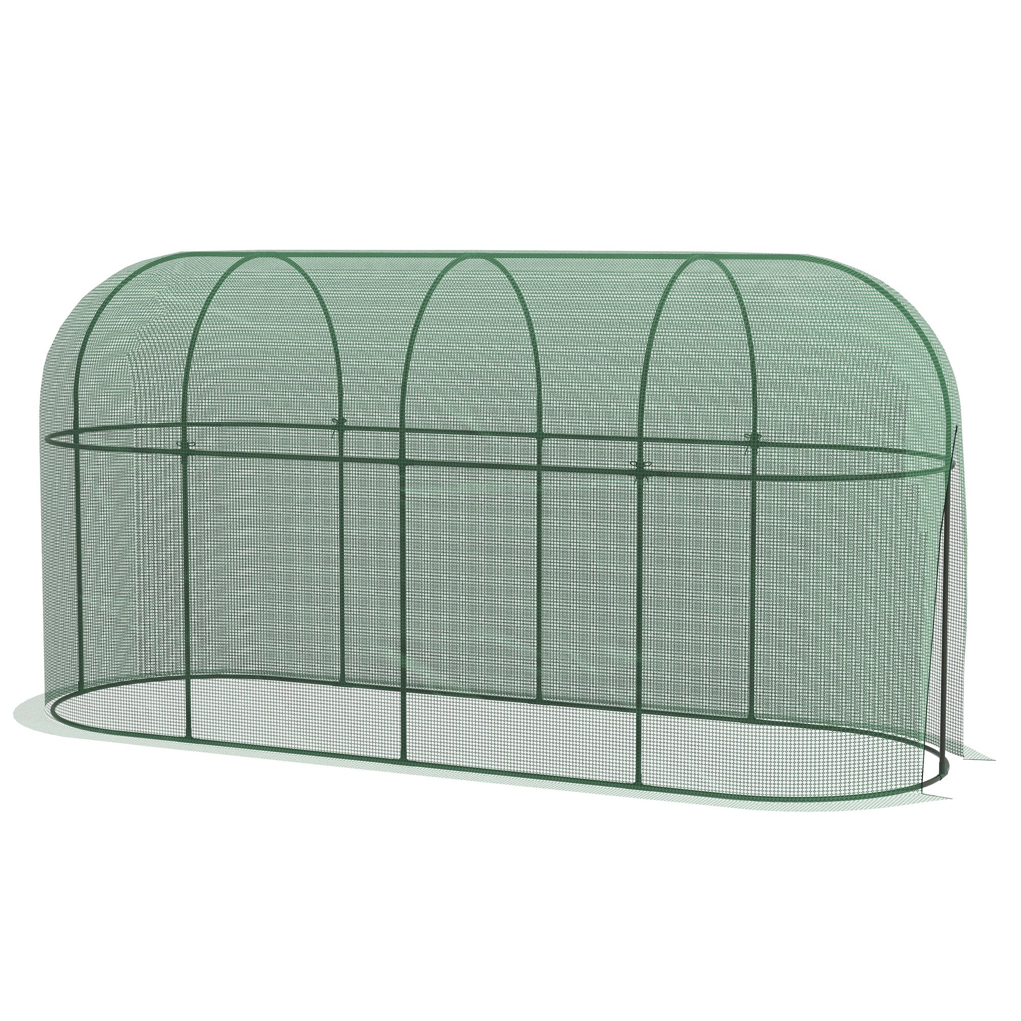 3 x 1 m Garden Net, Plant Protection Tent with Door, Insect Protection Net, Windproof Vegetable Net, Pest Protection Net for Garden, Balcony, Steel, Green