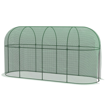 3 x 1 m Garden Net, Plant Protection Tent with Door, Insect Protection Net, Windproof Vegetable Net, Pest Protection Net for Garden, Balcony, Steel, Green