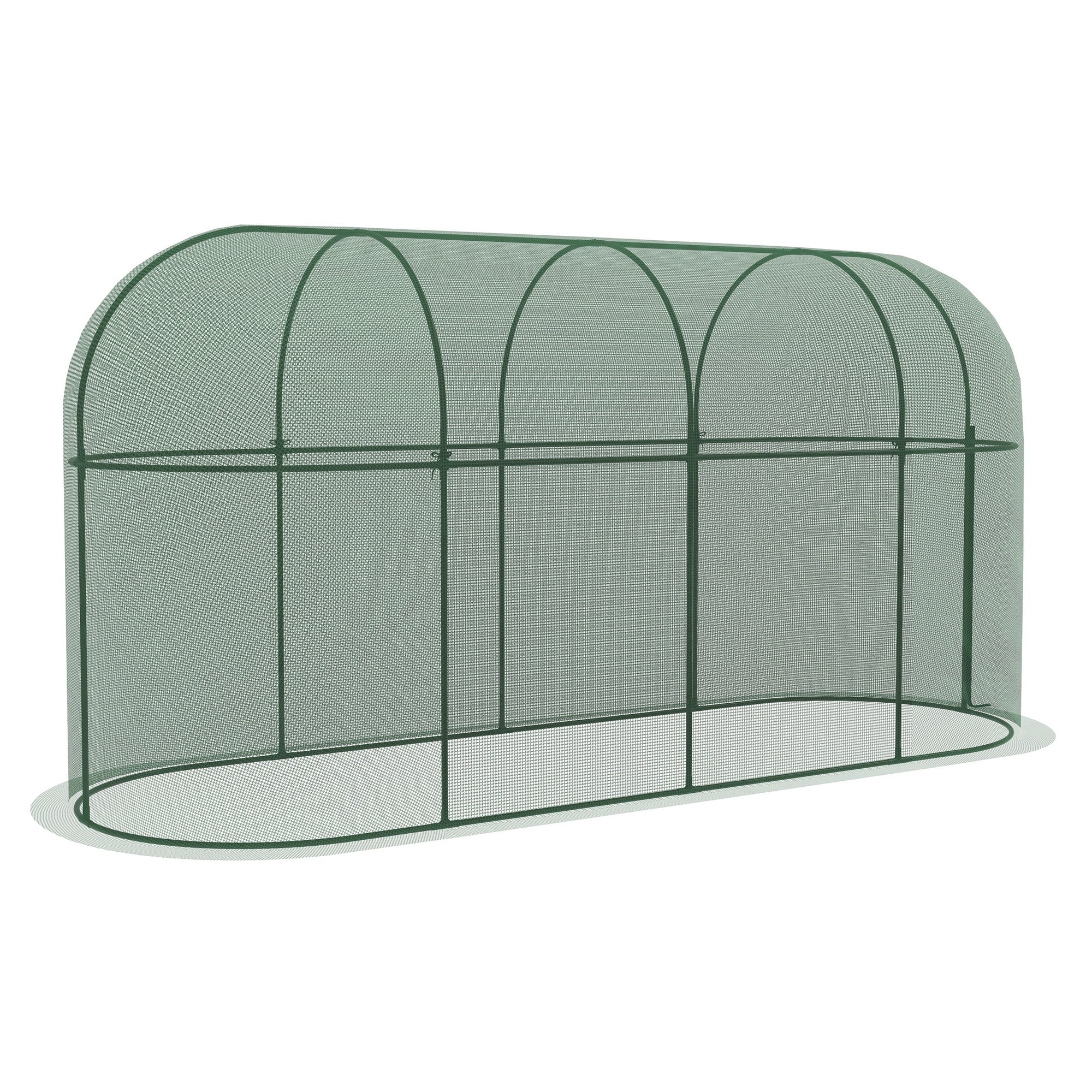 3 x 1 m Garden Net, Plant Protection Tent with Door, Insect Protection Net, Windproof Vegetable Net, Pest Protection Net for Garden, Balcony, Steel, Green