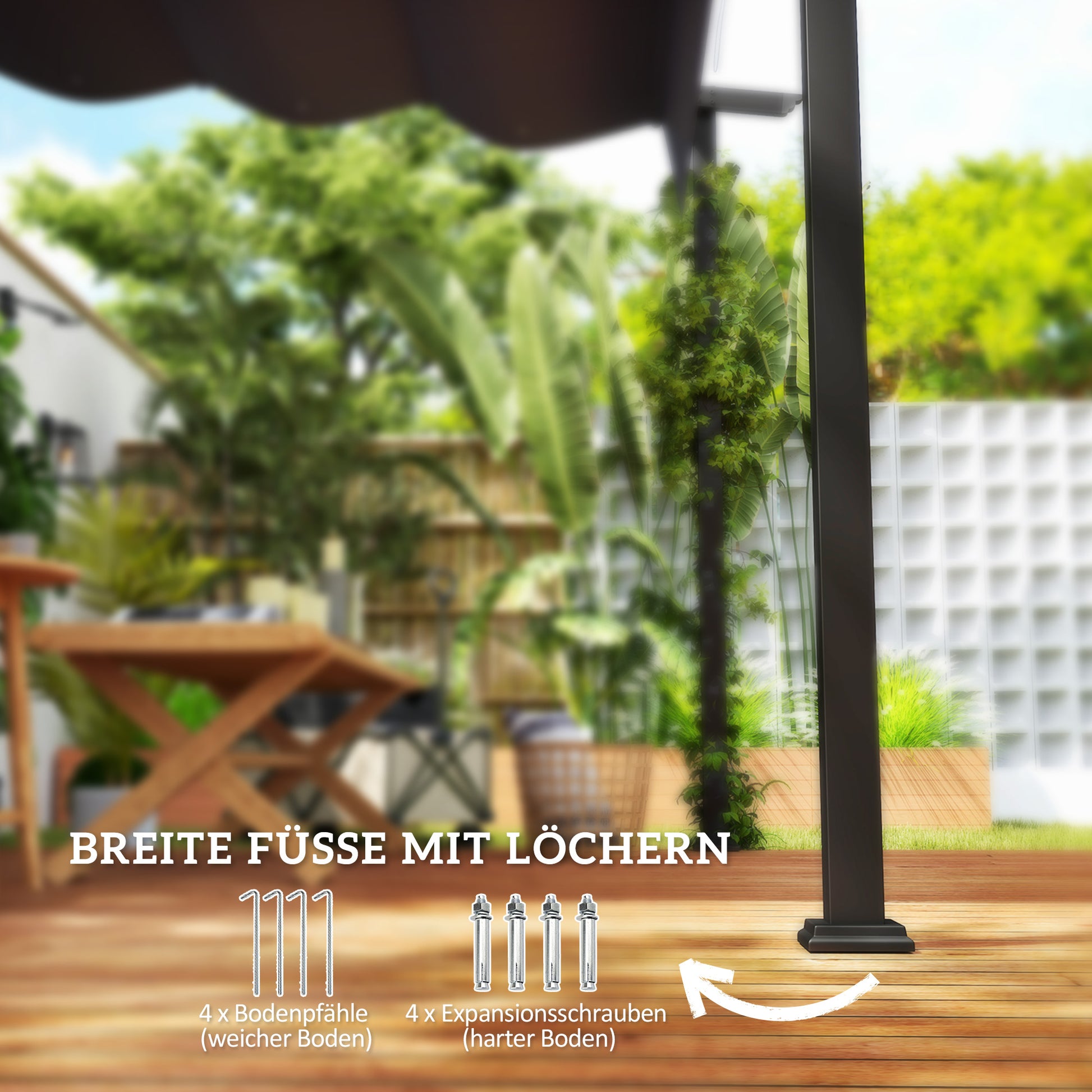 Patio Roof Pergola approx. 3x3m Terrace Canopy, Garden Pavilion made of Aluminum, Wall Mounted, Garden Gazebo with Adjustable Roof, Sun Protection for Terrace and Garden, Dark Grey