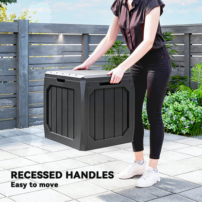 121 L (32 gal) Waterproof Outdoor Storage Box – UV‑Resistant Plastic Chest with Handles & Lock, Supports up to 100 kg (220 lb)