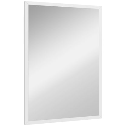 Rectangular Mirror 50x70 cm Bathroom Mirror Decorative Wall Mirror for Living Room Entryway Hallway Horizontal or Vertical White