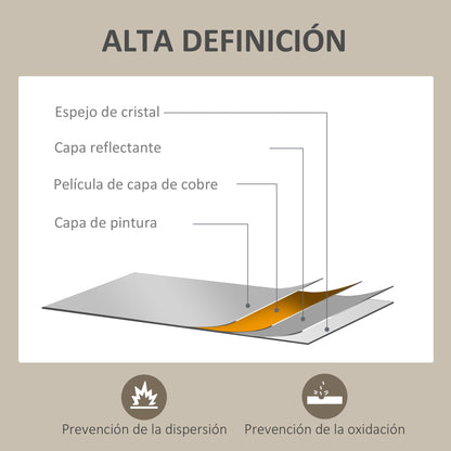 Rectangular Mirror 50x70 cm Bathroom Mirror Decorative Wall Mirror for Living Room Entryway Hallway Horizontal or Vertical White