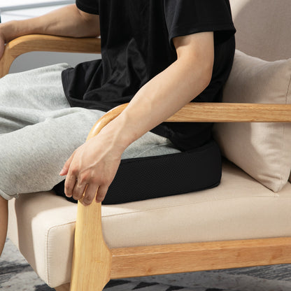 Orthopedic Seat Cushion Ergonomic Memory Foam Coccyx Cushion for Sciatica, Office Chair, Car Seat & More, Black