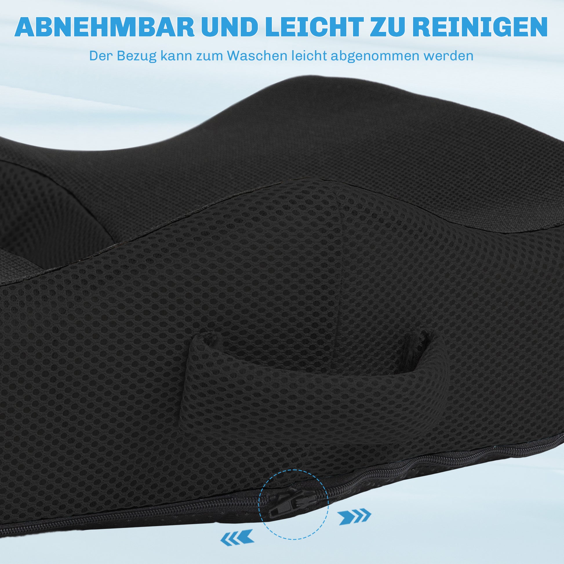 Orthopedic Seat Cushion Ergonomic Memory Foam Coccyx Cushion for Sciatica, Office Chair, Car Seat & More, Black
