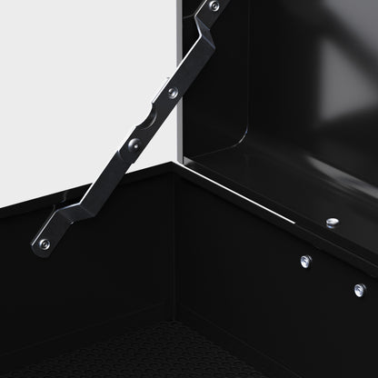 Tool Chest, Tool Box without Tools, with 6 Drawers, Lock, Tool Case with Handle, Tool Chest, Steel, Black, 60 x 26 x 34 cm