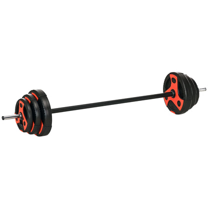 SPORTNOW Dumbbell Set 20 kg Adjustable Barbell Set with Non-Slip Grip Dumbbells with Connecting Rod Barbell Workout Weights Dumbbell Set for Home