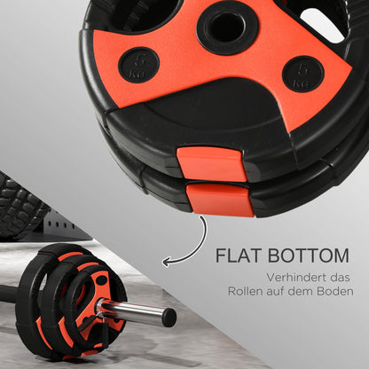 SPORTNOW Dumbbell Set 20 kg Adjustable Barbell Set with Non-Slip Grip Dumbbells with Connecting Rod Barbell Workout Weights Dumbbell Set for Home