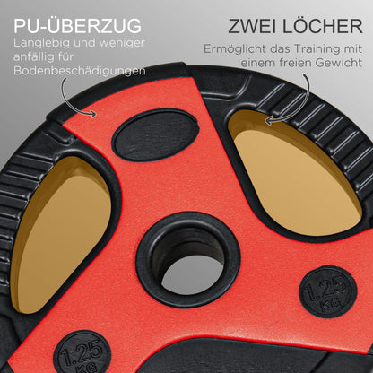 SPORTNOW Dumbbell Set 20 kg Adjustable Barbell Set with Non-Slip Grip Dumbbells with Connecting Rod Barbell Workout Weights Dumbbell Set for Home