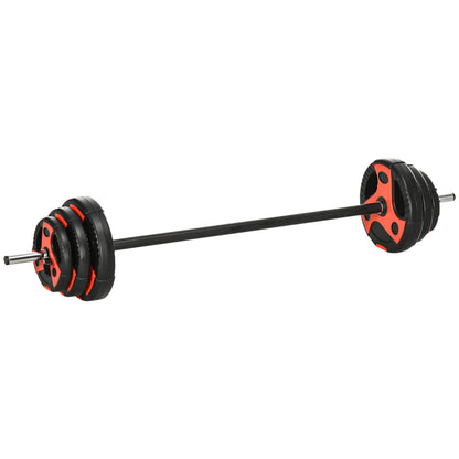 SPORTNOW Dumbbell Set 20 kg Adjustable Barbell Set with Non-Slip Grip Dumbbells with Connecting Rod Barbell Workout Weights Dumbbell Set for Home