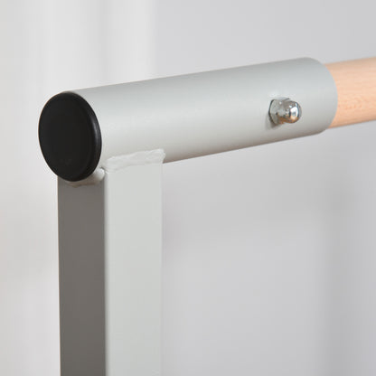 Gymnastics Horizontal Bar, 13-step height-adjustable horizontal bar, wooden horizontal bar with stable steel construction up to 75 kg load capacity, for children aged 3 and above, indoor, outdoor, blue