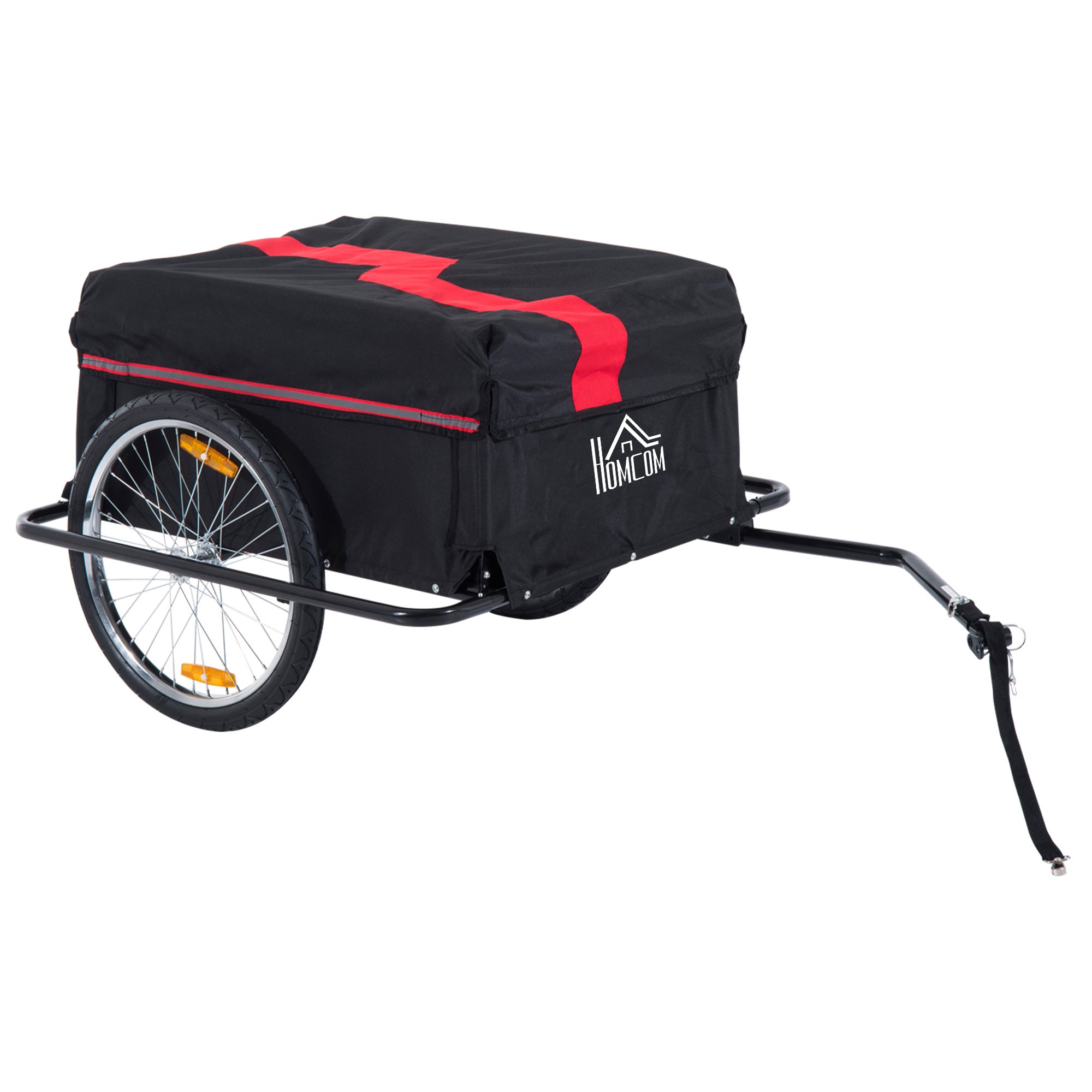 Folding Bicycle Trailer Cargo Trailer with Coupling, Load Capacity up to 40 kg, Cargo Trailer for Bicycles Handcart 140 x 88 x 60 cm