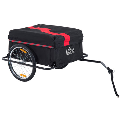 Folding Bicycle Trailer Cargo Trailer with Coupling, Load Capacity up to 40 kg, Cargo Trailer for Bicycles Handcart 140 x 88 x 60 cm