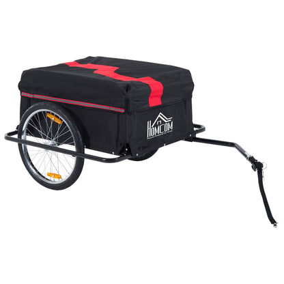 Folding Bicycle Trailer Cargo Trailer with Coupling, Load Capacity up to 40 kg, Cargo Trailer for Bicycles Handcart 140 x 88 x 60 cm