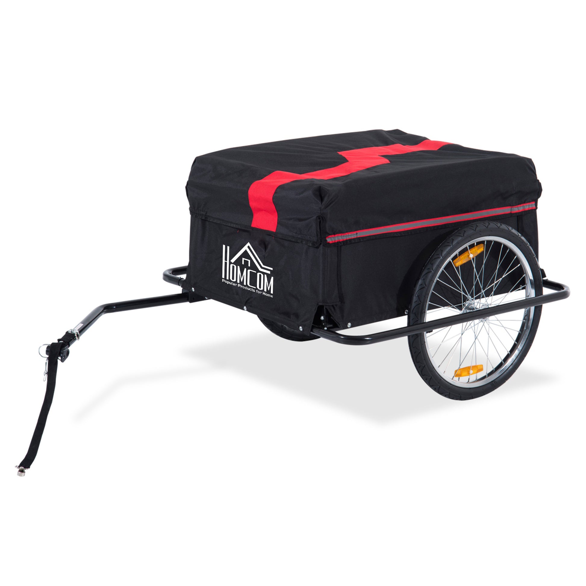 Folding Bicycle Trailer Cargo Trailer with Coupling, Load Capacity up to 40 kg, Cargo Trailer for Bicycles Handcart 140 x 88 x 60 cm