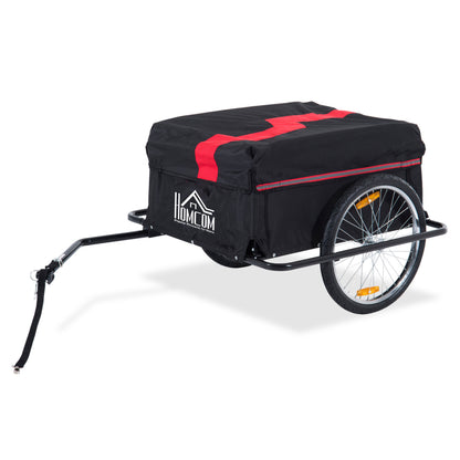 Folding Bicycle Trailer Cargo Trailer with Coupling, Load Capacity up to 40 kg, Cargo Trailer for Bicycles Handcart 140 x 88 x 60 cm