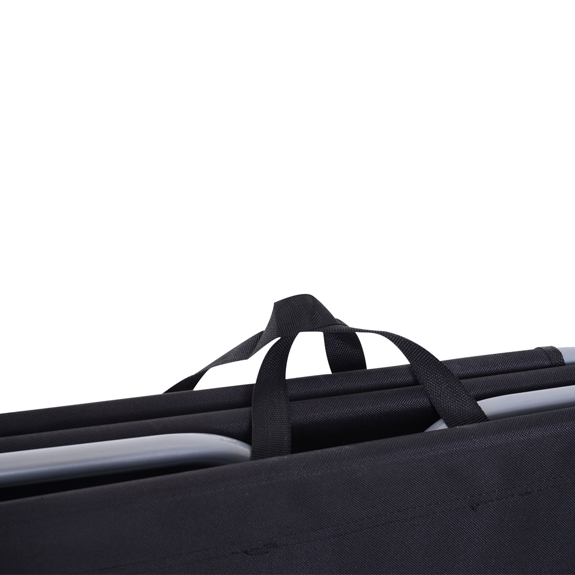 Garden Sun Lounger with 5-Position Adjustable Backrest, Foldable Metal Frame and Oxford Fabric, 187x55x24cm, Black