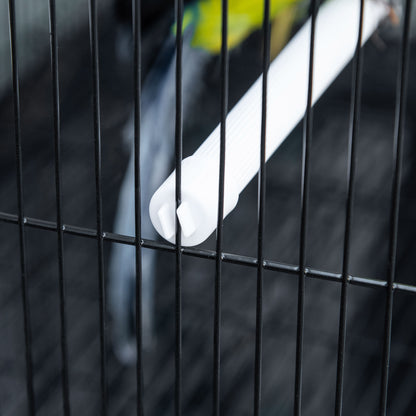 Bird Cage 60x41x41 cm Metal Birdcage with 2 Feeders 2 Perches 3 Doors and Carrying Handle for Small Birds Canaries Parrots Black