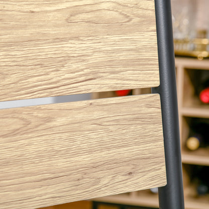 3-Piece Dining Set Dining Table with 2 Chairs Space-Saving Dining Room Set Seating Group for Dining Room, Kitchen Natural Wood Grain + Black