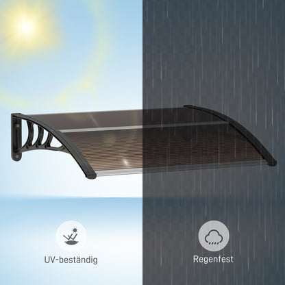 Door Canopy Front Door Canopy 120 x 75 cm Flat Door Canopy Polycarbonate Cover