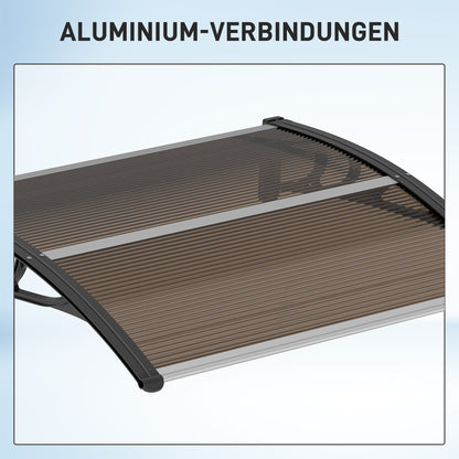 Door Canopy Front Door Canopy 120 x 75 cm Flat Door Canopy Polycarbonate Cover