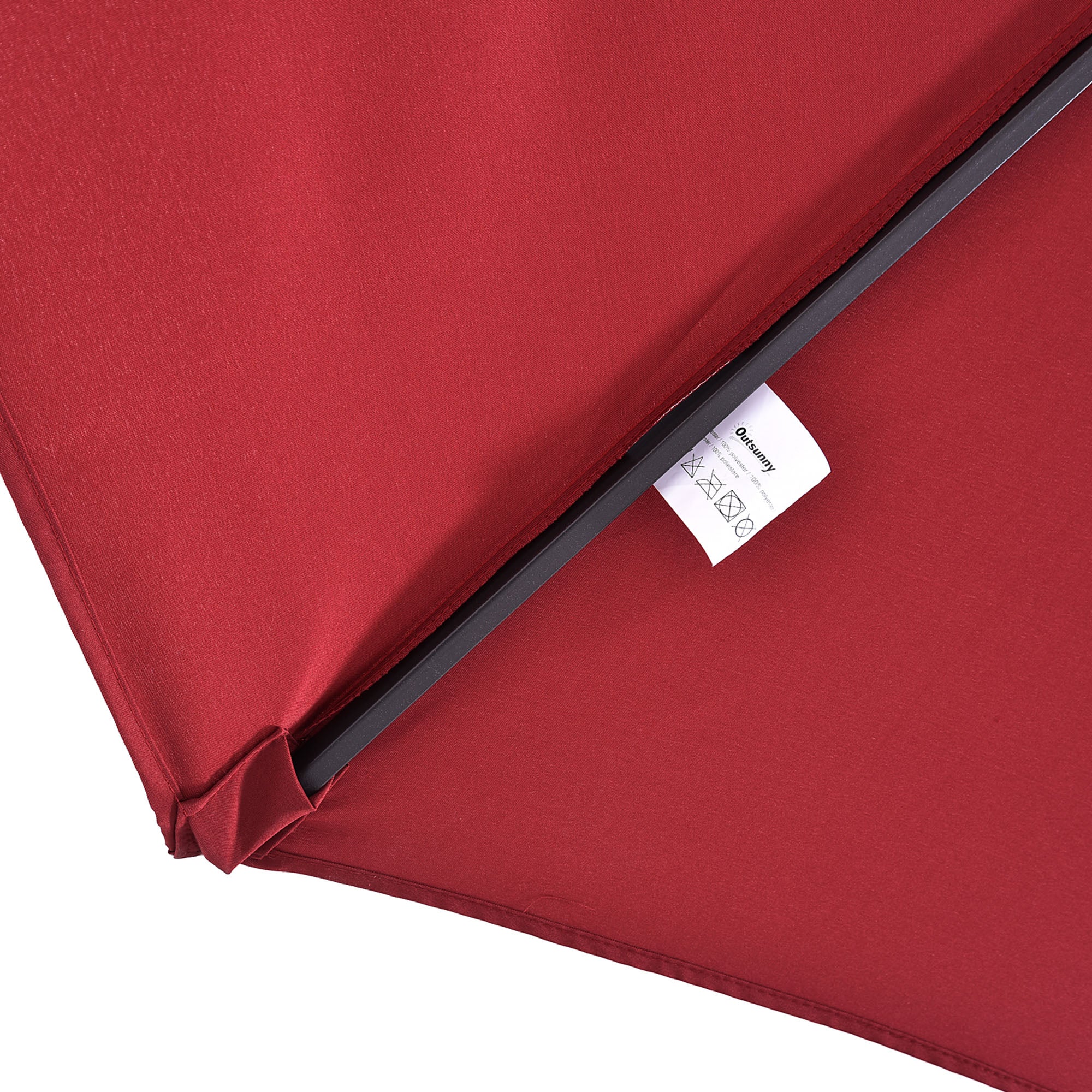 Double Sun Umbrella 455 x 265 cm, UV Protection Sunshade with Crank, Balcony Umbrella Beach Umbrella Windproof Crank Umbrella Sun Protection for Beach Balcony Garden, Burgundy