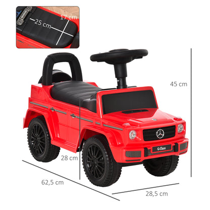 Kids Ride-On Truck Mercedes Benz Licensed Push Vehicle 12-36 Months Trunk Horn Headlights Red