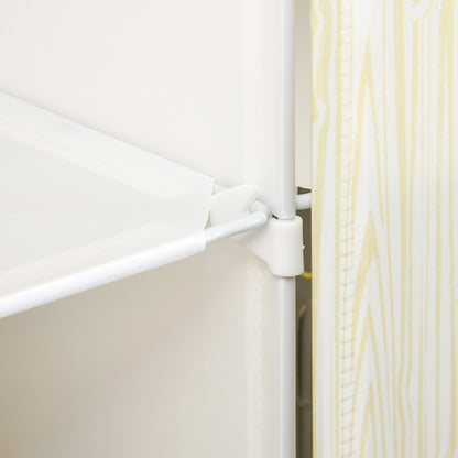 Modular Plastic Shoe Box Storage with 12 Cubes Shoe Organizer for Entryway Hallway Bedroom 125x32x125 cm White and Natural