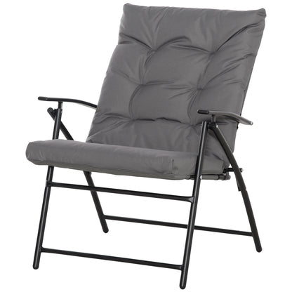 Camping Chair Foldable Garden Chair with Metal Frame, Adjustable Backrest, Folding Chair, Recliner for Pool, Beach, Oxford, Grey