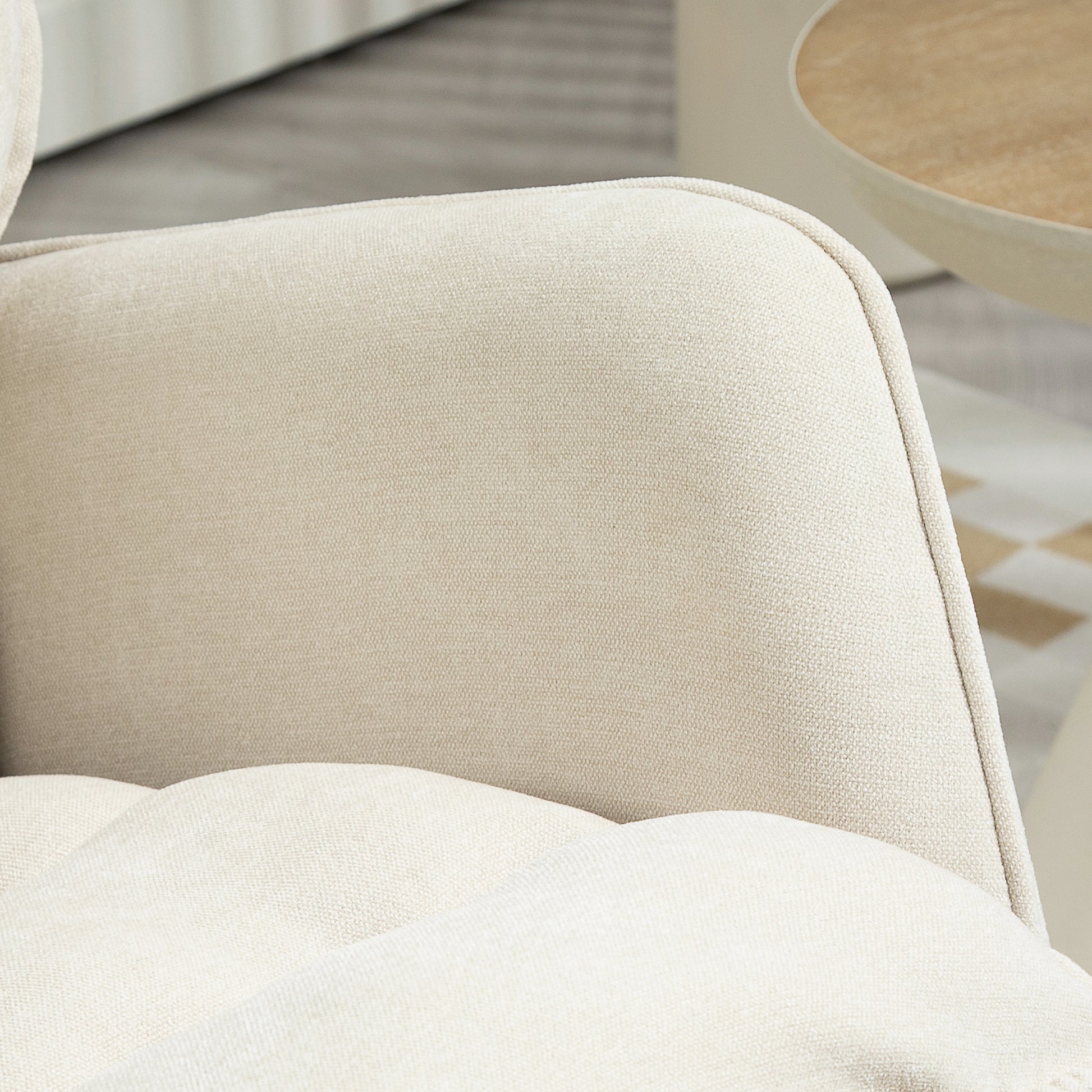 Rocking Chair Rocker Armchair, Nursing Chair with Chenille Look, Rocking Chair up to 120 kg Capacity for Bedroom, Living Room, Beige