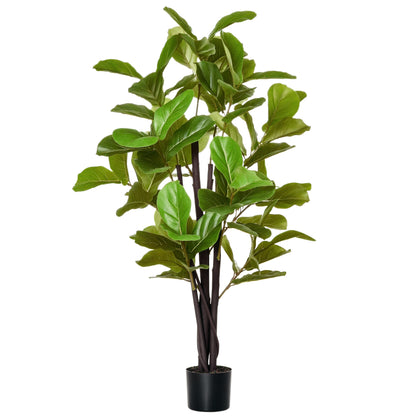 Artificial Ficus 130cm for Indoors and Outdoors, Realistic Artificial Plant with 78 Leaves