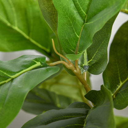 Artificial Ficus 130cm for Indoors and Outdoors, Realistic Artificial Plant with 78 Leaves