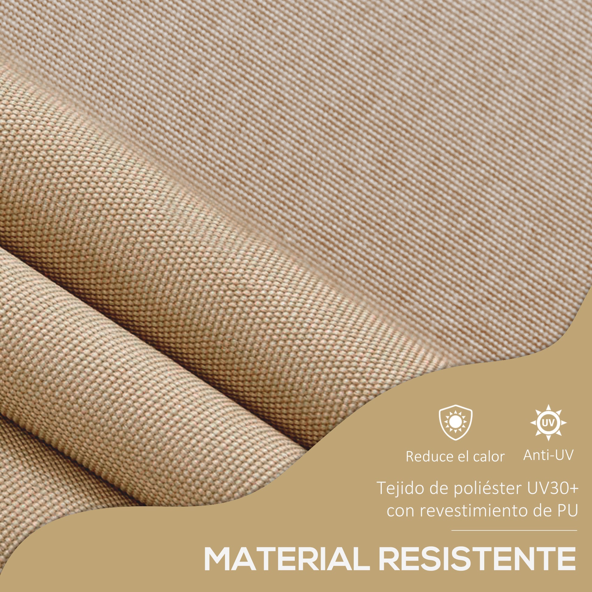 Retractable Manual Awning 2x1.2 m Outdoor Terrace Roll-Up Awning Adjustable Height with Crank 210-300 cm No Drilling UV30+ Protection for Balcony Garden Beige