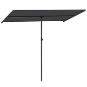 Rotatable 180 Degree Garden Umbrella with Adjustable Height, Aluminum Mast, Market Umbrella, Sun Protection, Cantilever Umbrella, Parasol, Balcony Umbrella, Sun Umbrella for Balcony 150x205cm Dark Gray
