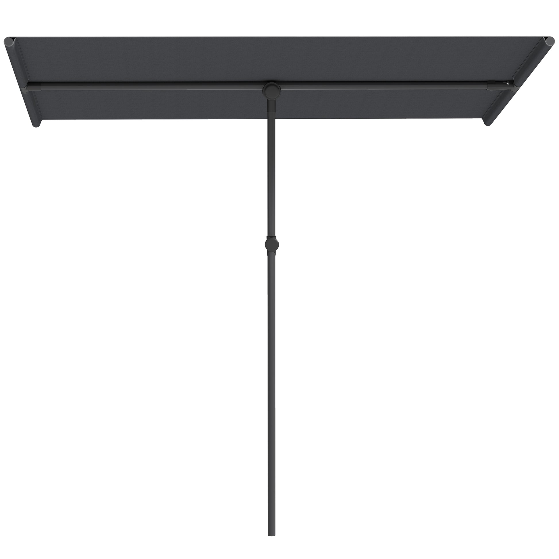 Rotatable 180 Degree Garden Umbrella with Adjustable Height, Aluminum Mast, Market Umbrella, Sun Protection, Cantilever Umbrella, Parasol, Balcony Umbrella, Sun Umbrella for Balcony 150x205cm Dark Gray