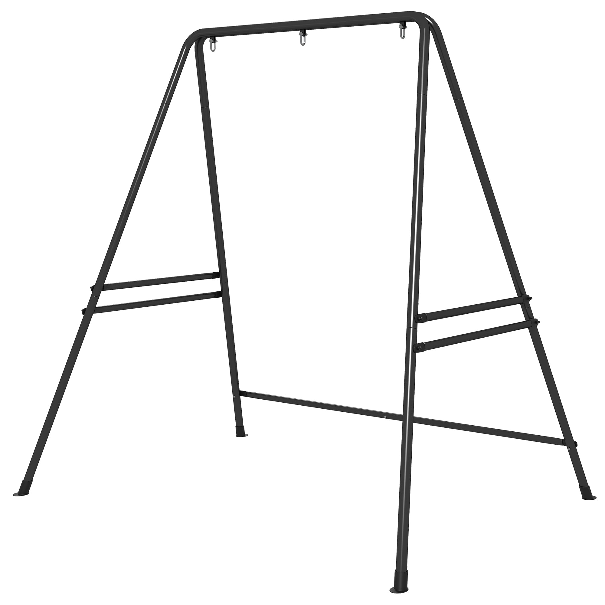 Hanging Chair Stand Hammock Stand made of Steel Stand for hanging chair max. 150 kg Load capacity for Indoor Outdoor Black 178 x 143 x 180 cm