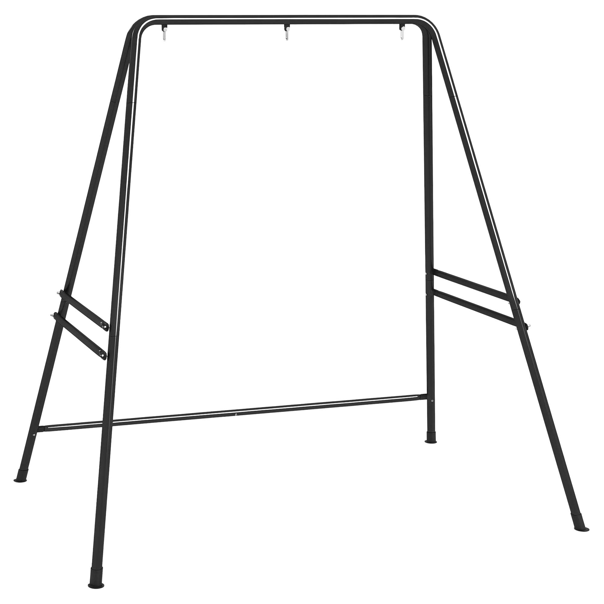 Hanging Chair Stand Hammock Stand made of Steel Stand for hanging chair max. 150 kg Load capacity for Indoor Outdoor Black 178 x 143 x 180 cm