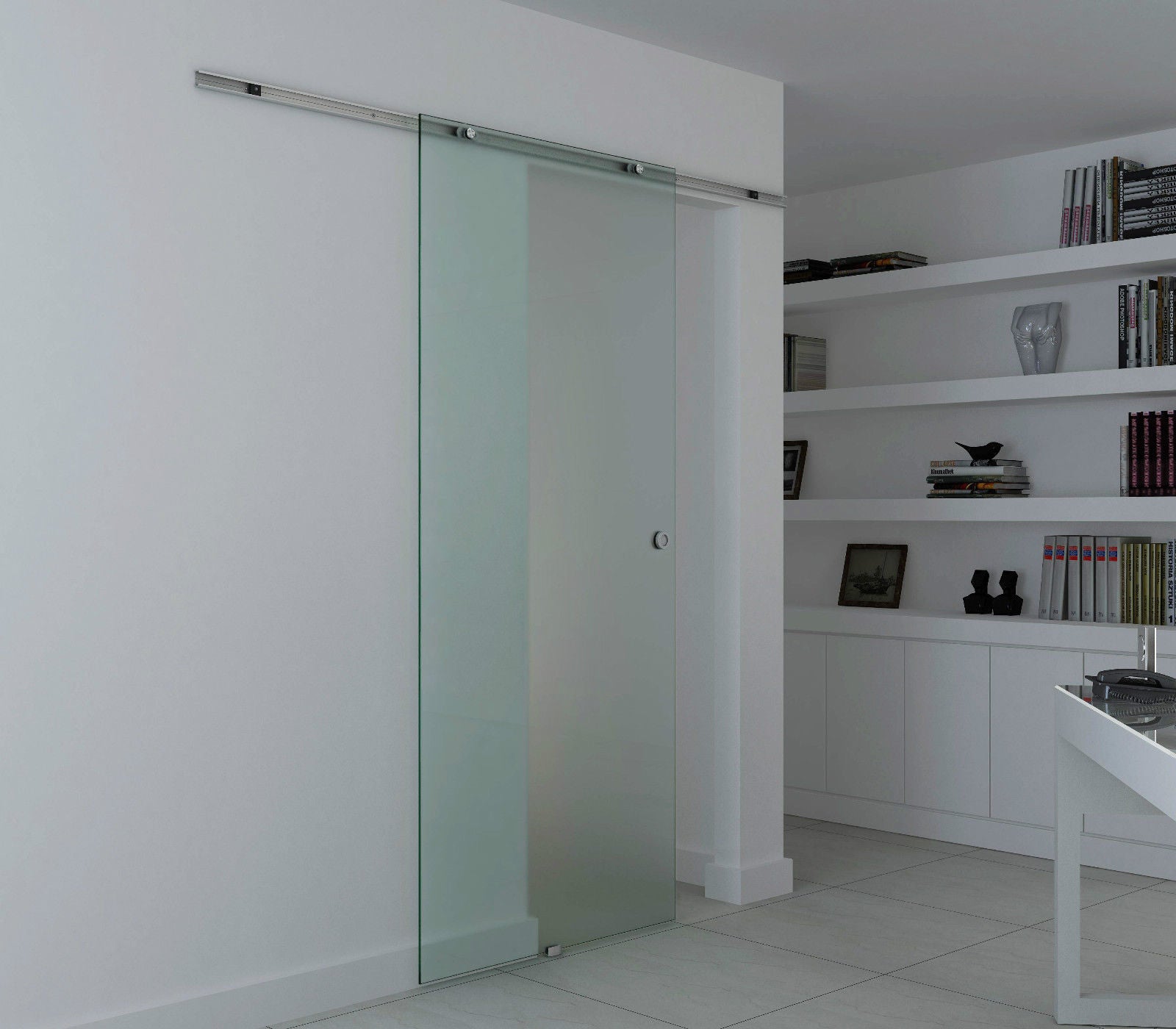 Glass Sliding Door Frosted Glass Room Door 775 / 900 / 1025 x 2050 mm