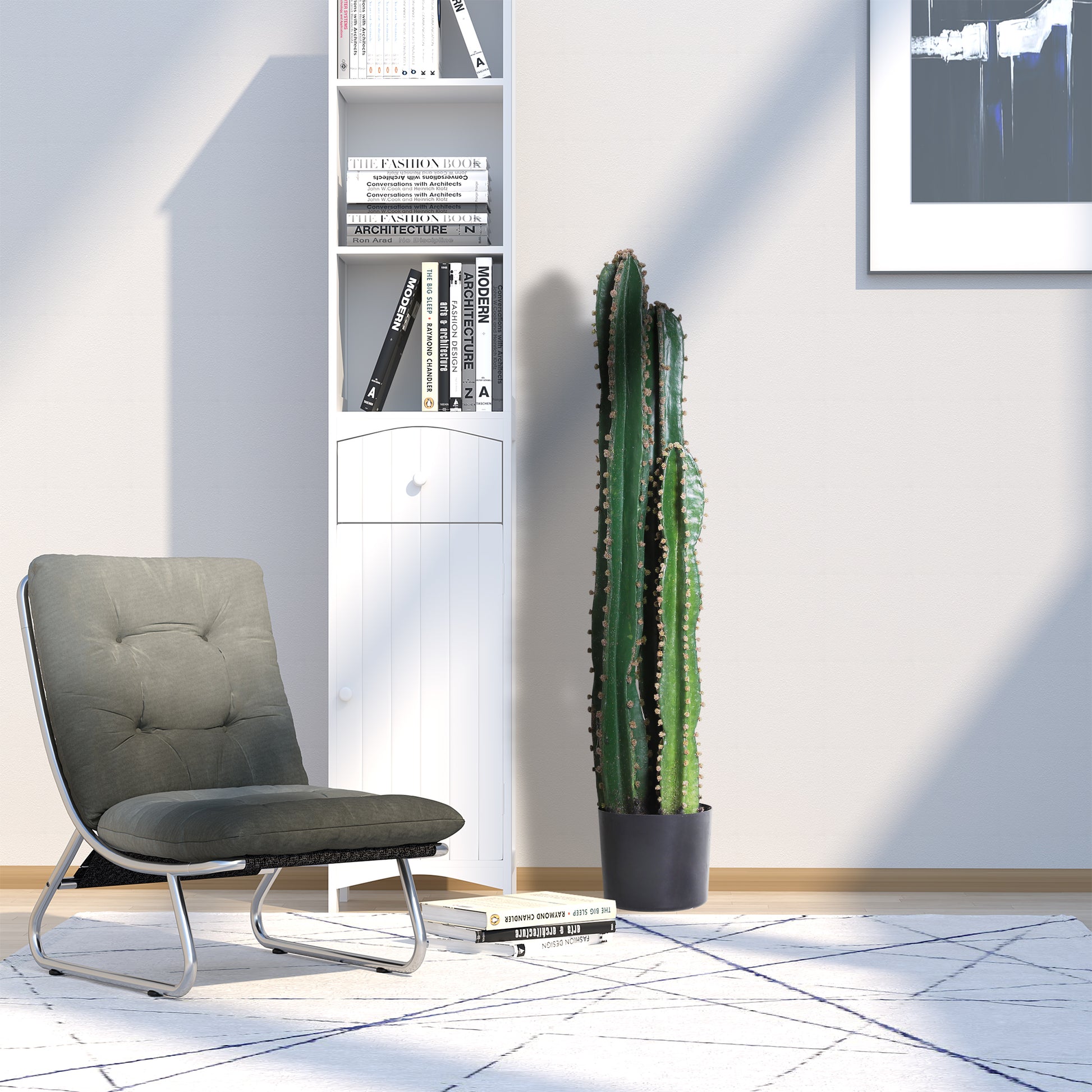 Large Realistic Artificial Cactus Big Size Ø 17 x 98H cm Green Plant