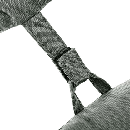 Lounger Cushion with Headrest Pillow, Removable Polyester + Cotton Fiber Cover Grey 198 x 53 x 5 cm