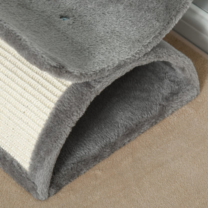 Small Cat Scratching Post Tree Cat Toy Scratching Post for Cats with Play Ball Brown 40 x 30 x 43 cm